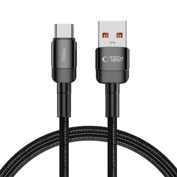 Tech-Protect UltraBoost Evo USB-C / USB-A cable 100W 5A 1m - black Tech-Protect UltraBoost Evo USB-C / USB-A cable 100W 5A 1m - black