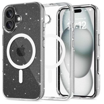 Tech-Protect FlexAir Hybrid MagSafe iPhone 16 Case - Clear Tech-Protect FlexAir Hybrid MagSafe iPhone 16 Case - Clear