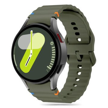 Tech-Protect Silicone Sport Strap for Samsung Galaxy Watch 4 / 5 / 5 Pro / 6 / 7 / FE - Green