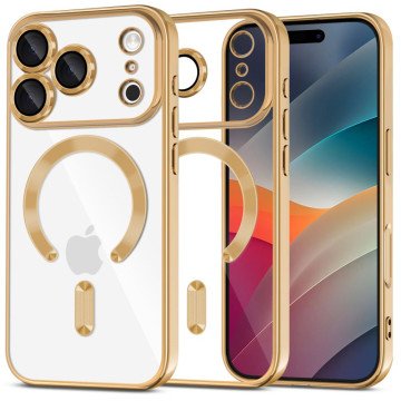 Tech-Protect MagFlex MagSafe Case for iPhone 17 Pro Max - Transparent Gold Tech-Protect MagFlex MagSafe Case for iPhone 17 Pro Max - Transparent Gold