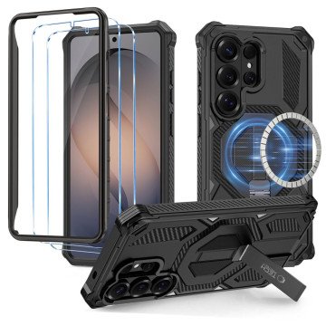 Tech-Protect MagBlast MagSafe Case + Tempered Glass 2-Pack for Samsung Galaxy S26 Ultra - Black Tech-Protect MagBlast MagSafe Case + Tempered Glass 2-Pack for Samsung Galaxy S26 Ultra - Black