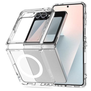 Tech-Protect FlexAir Hybrid MagSafe Case for Samsung Galaxy Z Flip 6 / 7 FE - Transparent Tech-Protect FlexAir Hybrid MagSafe Case for Samsung Galaxy Z Flip 6 / 7 FE - Transparent