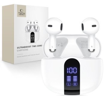 Tech-Protect UltraBoost TWS Core G2 Headphones - White Tech-Protect UltraBoost TWS Core G2 Headphones - White