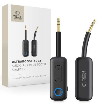 Tech-Protect Ultraboost AU02 Bluetooth 5.4 audio adapter - black Tech-Protect Ultraboost AU02 Bluetooth 5.4 audio adapter - black