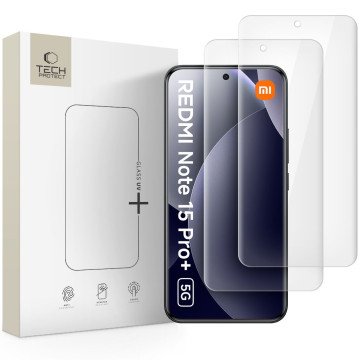 Tech-Protect Glass UV+ 2-Pack Tempered Glass for Xiaomi Redmi Note 15 Pro+ 5G