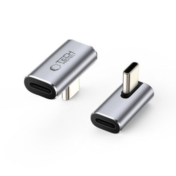 Tech-Protect Ultraboost AA03 USB-C Angled Adapter - Gray Tech-Protect Ultraboost AA03 USB-C Angled Adapter - Gray
