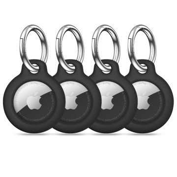 Tech-Protect Rough 4-pack case for Apple AirTag 1 / 2 - black