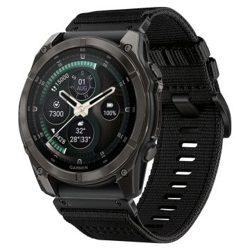 Tech-Protect Nylon Strap for Garmin Fenix 5X / 5X PLUS / 6X / 6X PRO / 7X / 8 (51 mm) - Black