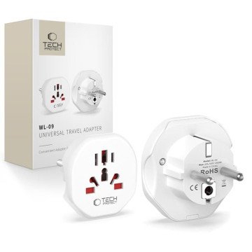 Tech-Protect Universal Travel Adapter to EU - white Tech-Protect Universal Travel Adapter to EU - white