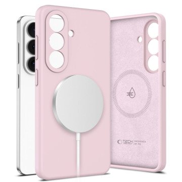 Tech-Protect Silicone MagSafe Case for Samsung Galaxy S26+ - Pink