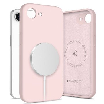 Tech-Protect Silicone MagSafe Case for iPhone 16e / 17e - Pink