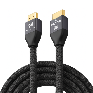 Wozinsky HDMI 2.1 Cable 8K 60 Hz 48 Gbps / 4K 120 Hz / 2K 144 Hz 5 m Silver (WHDMI-50)