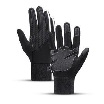 Insulated, anti-slip sports phone gloves (size XL) - black Insulated, anti-slip sports phone gloves (size XL) - black
