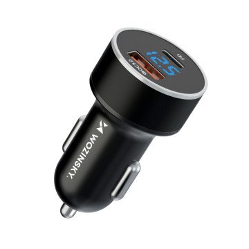 Wozinsky WDCCAC USB-C USB-A 36W Car Charger - Black Wozinsky WDCCAC USB-C USB-A 36W Car Charger - Black
