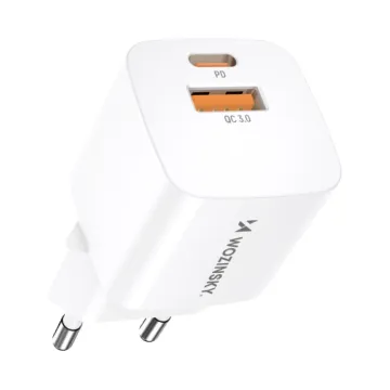 Wozinsky CMWCW 20W USB-C / USB-A Wall Charger - White