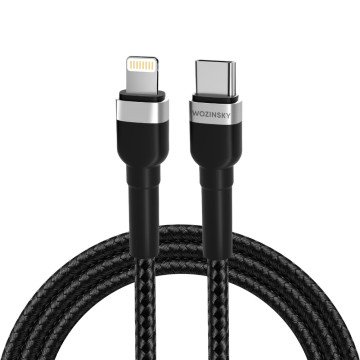 Wozinsky WNBCL2 Lightning / USB-C PD 30W cable 2 m - black Wozinsky WNBCL2 Lightning / USB-C PD 30W cable 2 m - black