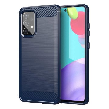 Carbon Case Flexible Cover TPU Case for Samsung Galaxy A72 4G blue Carbon Case Flexible Cover TPU Case for Samsung Galaxy A72 4G blue