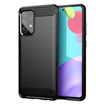 Carbon Case Flexible Cover TPU Case for Samsung Galaxy A72 4G black Carbon Case Flexible Cover TPU Case for Samsung Galaxy A72 4G black