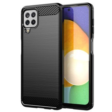 Carbon Case Flexible Cover TPU Case for Samsung Galaxy A22 4G black Carbon Case Flexible Cover TPU Case for Samsung Galaxy A22 4G black