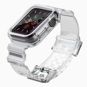 Silicone Band Strap Bracelet Case Strap Light Set for Apple Watch 42mm - Black Silicone Band Strap Bracelet Case Strap Light Set for Apple Watch 42mm - Black