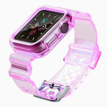 Silicone Band Strap Bracelet Case Strap Light Set for Apple Watch 42mm - Red Silicone Band Strap Bracelet Case Strap Light Set for Apple Watch 42mm - Red