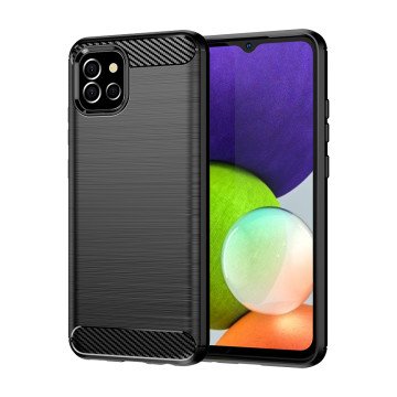 Carbon Case Flexible Cover Case for Samsung A03S EU (166.5) black Carbon Case Flexible Cover Case for Samsung A03S EU (166.5) black
