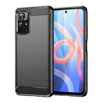 Carbon Case Flexible Cover Sleeve for Xiaomi Redmi Note 11 black Carbon Case Flexible Cover Sleeve for Xiaomi Redmi Note 11 black