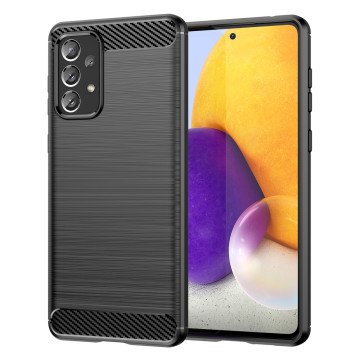 Carbon Case Flexible TPU cover for Samsung Galaxy A73 black Carbon Case Flexible TPU cover for Samsung Galaxy A73 black