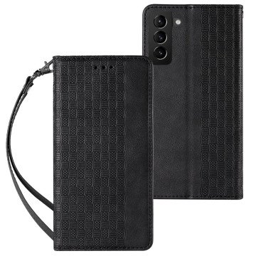 Magnet Strap Case Case for Samsung Galaxy S22 + (S22 Plus) Pouch Wallet + Mini Lanyard Pendant Black Magnet Strap Case Case for Samsung Galaxy S22 + (S22 Plus) Pouch Wallet + Mini Lanyard Pendant Black