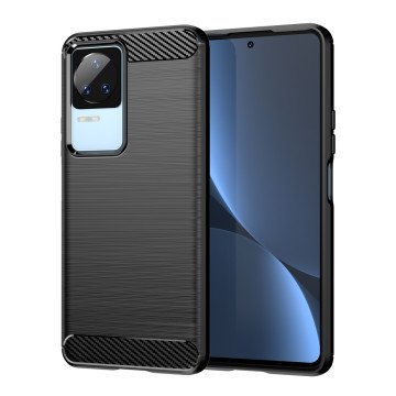 Carbon Case for Xiaomi Poco F4 5G flexible silicone carbon cover black Carbon Case for Xiaomi Poco F4 5G flexible silicone carbon cover black