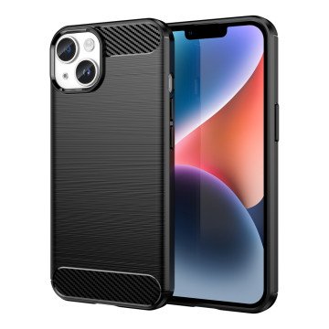 Carbon Case for iPhone 14 Plus flexible gel back cover black Carbon Case for iPhone 14 Plus flexible gel back cover black