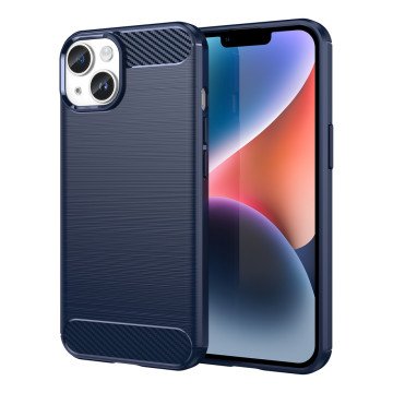 Carbon Case for iPhone 14 Plus flexible gel back cover blue Carbon Case for iPhone 14 Plus flexible gel back cover blue