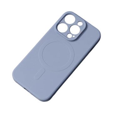 MagSafe Compatible Silicone Case for iPhone 15 Pro Silicone Case - Gray MagSafe Compatible Silicone Case for iPhone 15 Pro Silicone Case - Gray