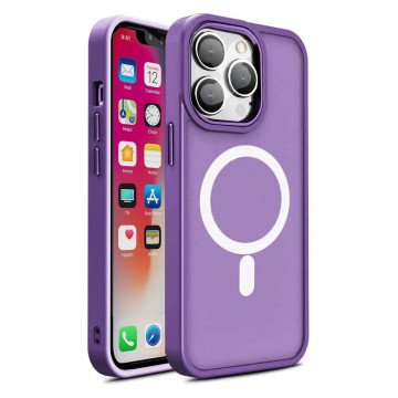 Magnetic Color Matte Case for iPhone 15 Plus - purple Magnetic Color Matte Case for iPhone 15 Plus - purple
