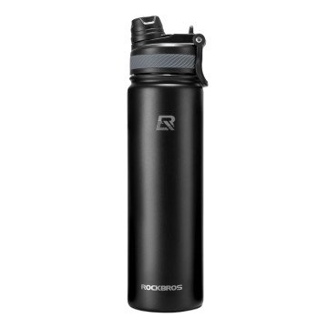 Rockbros 35210029002 thermal bicycle bottle for drinks 650 ml - black
