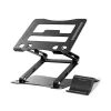 Wozinsky WRS-CPY75DSB Aluminum Laptop and Tablet Stand + Free Smartphone Stand - Black