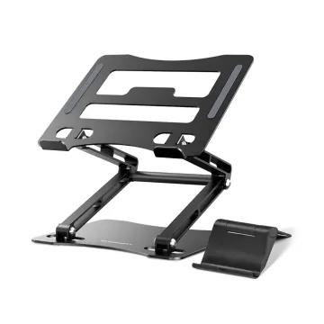 Wozinsky WRS-CPY75DSB Aluminum Laptop and Tablet Stand + Free Smartphone Stand - Black