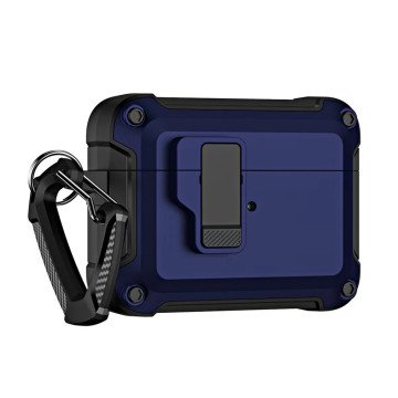 Airpods 4 Pro Armor Case with Carabiner - Blue Airpods 4 Pro Armor Case with Carabiner - Blue