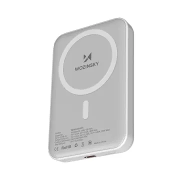 Wozinsky WRW349YWS 10000 mAh Magnetic Power Bank - White