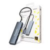USB-C 6 in 1 Hub Wozinsky WHBC10Y4S Multifunctional, Aluminum, with 25 cm Cable - Gray