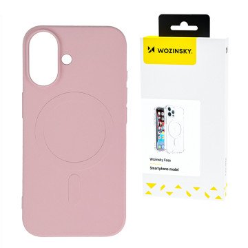 Wozinsky Silicone Case Magsafe Magnetic Case for Samsung Galaxy S25 - Pink