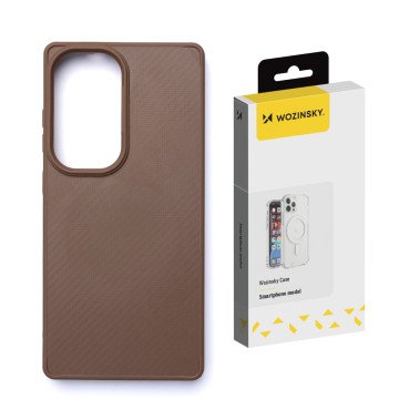 Wozinsky Carbon Fiber Case with MagSafe for Samsung Galaxy S25 - Brown Wozinsky Carbon Fiber Case with MagSafe for Samsung Galaxy S25 - Brown