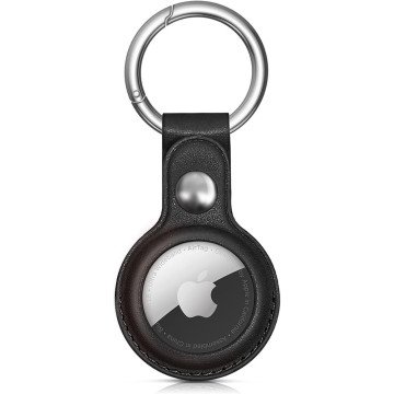 Apple AirTag PU Leather Case - Black