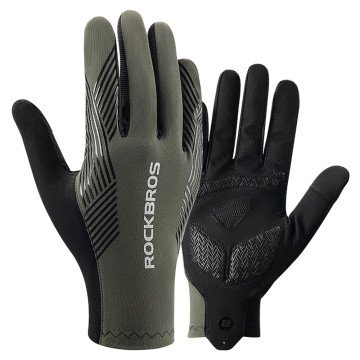 Rockbros cycling gloves spring/summer/autumn, full, size: XXL - green