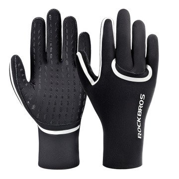 Rockbros full waterproof cycling gloves, size: XXL - black