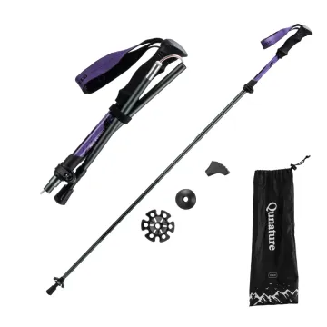 Qunature Nordic Walking Trekking Pole Aluminum 110 - 130 cm 1 pc. - Purple Qunature Nordic Walking Trekking Pole Aluminum 110 - 130 cm 1 pc. - Purple