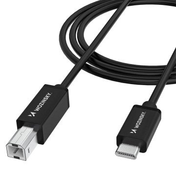 Wozinsky WKDDY1S USB-B - USB-C Cable 1m - Black Wozinsky WKDDY1S USB-B - USB-C Cable 1m - Black
