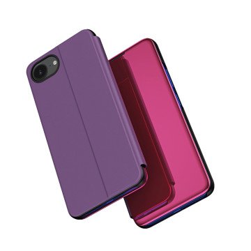 Clear View Case for iPhone 16e / 17e Flip Cover - Pink