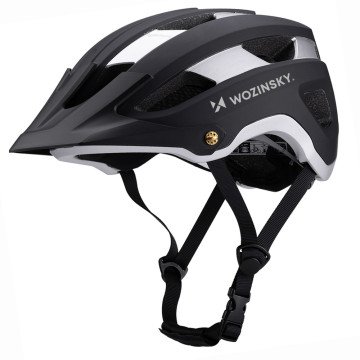 Wozinsky MTB bicycle helmet with removable visor, lightweight L - black and silver