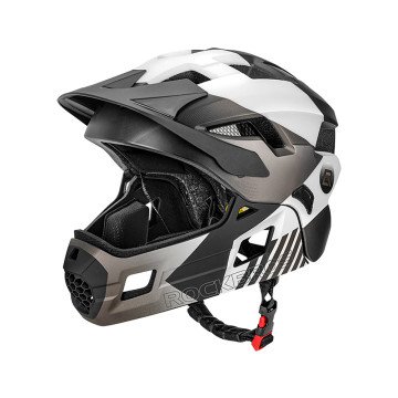 Rockbros TS-61 10110061006 Children's Bike Helmet with Detachable Chin Size M (54-57) - Gray